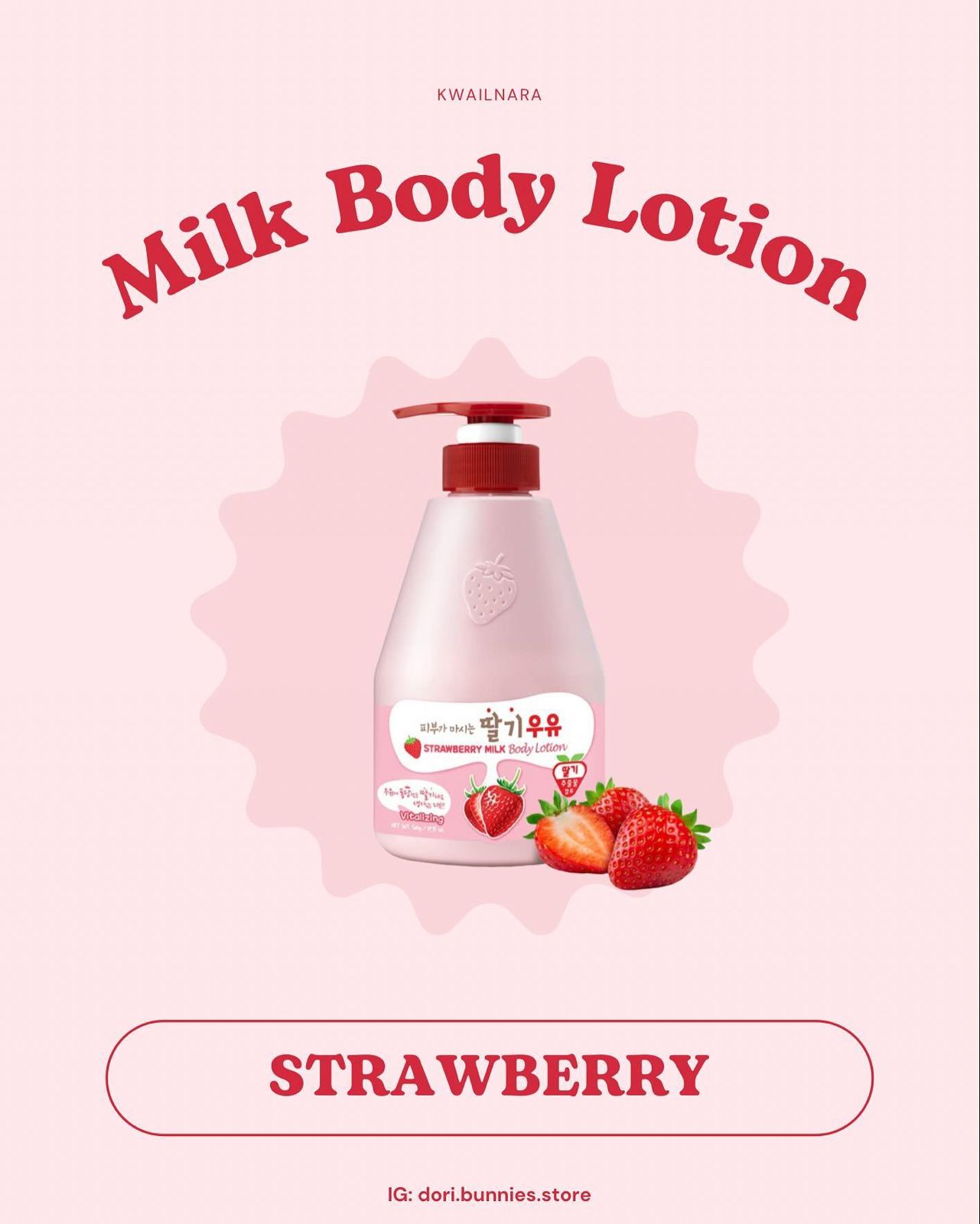 KWAILNARA Strawberry Milk Body Lotion