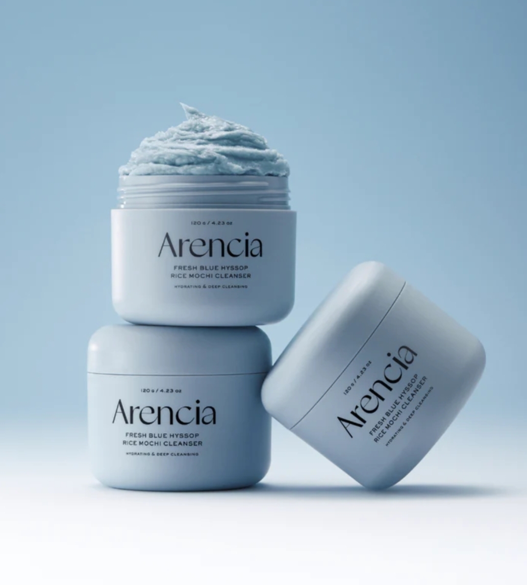 Arencia Fresh Blue Hyssop Rice Mochi Cleanser