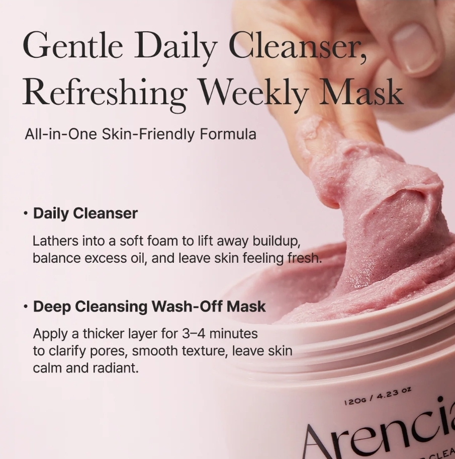 Arencia Fresh Rosehip Rice Mochi Cleanser