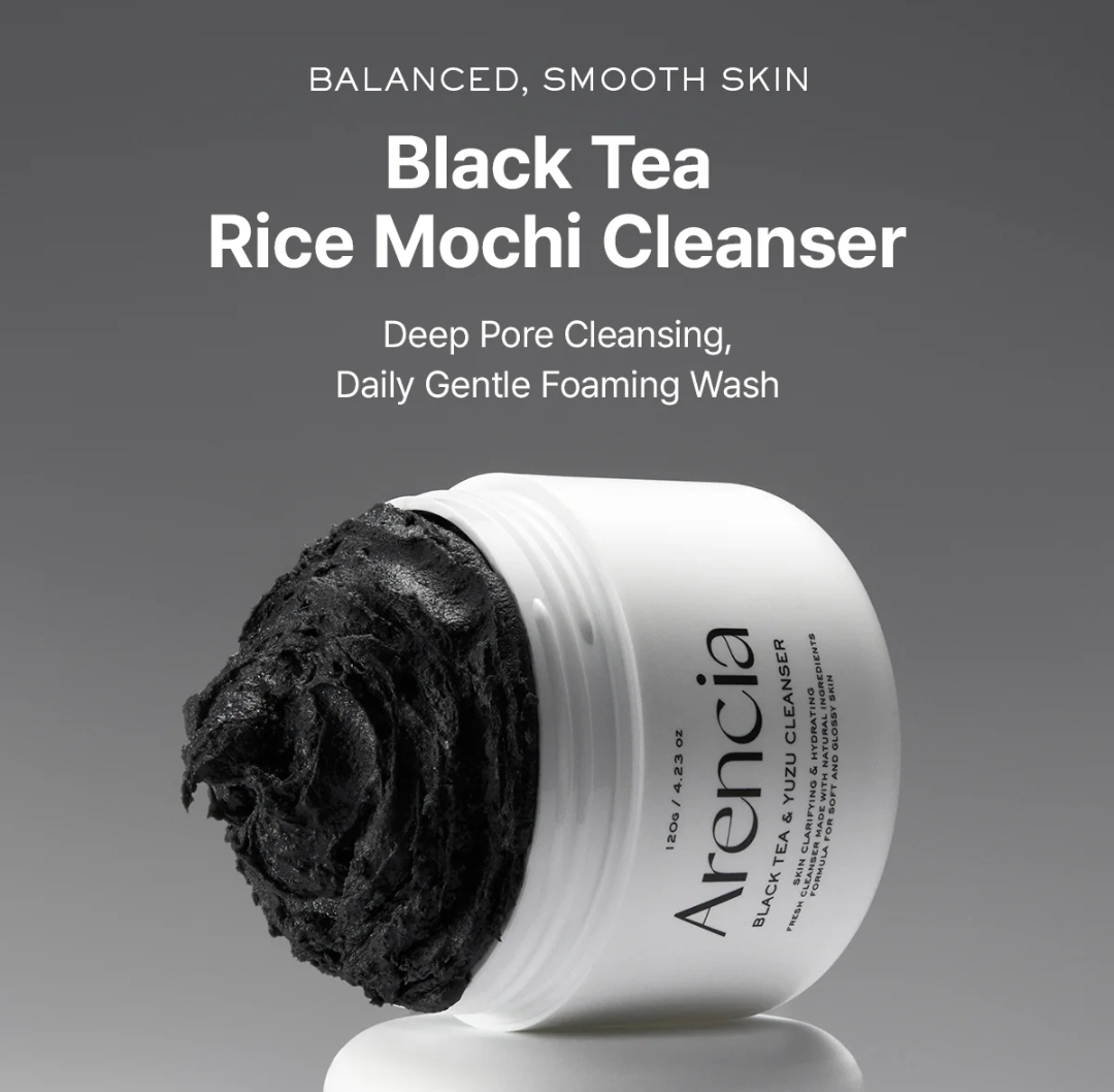 Arencia Black Tea & Yuzu Rice Mochi Cleanser