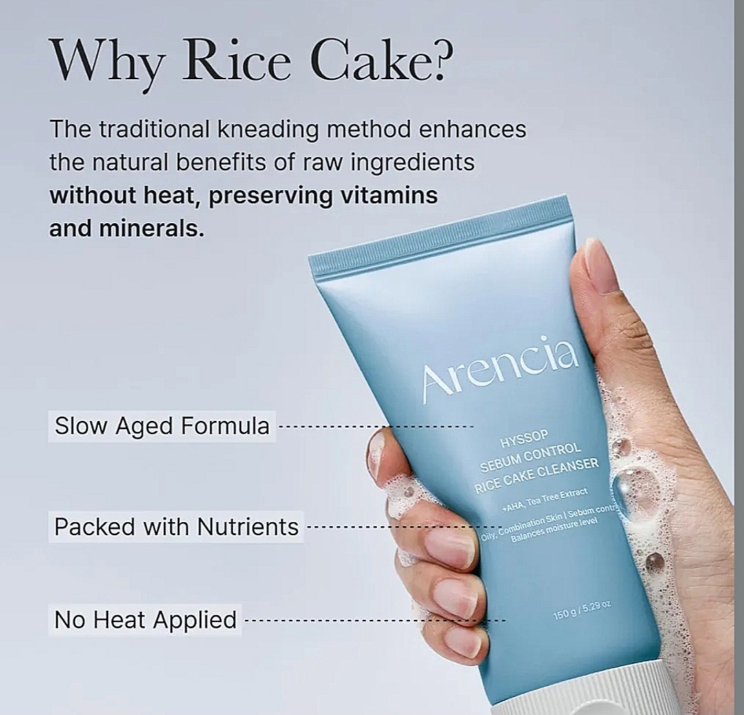 Arencia Hyssop Sebum Control Rice Cake Cleanser