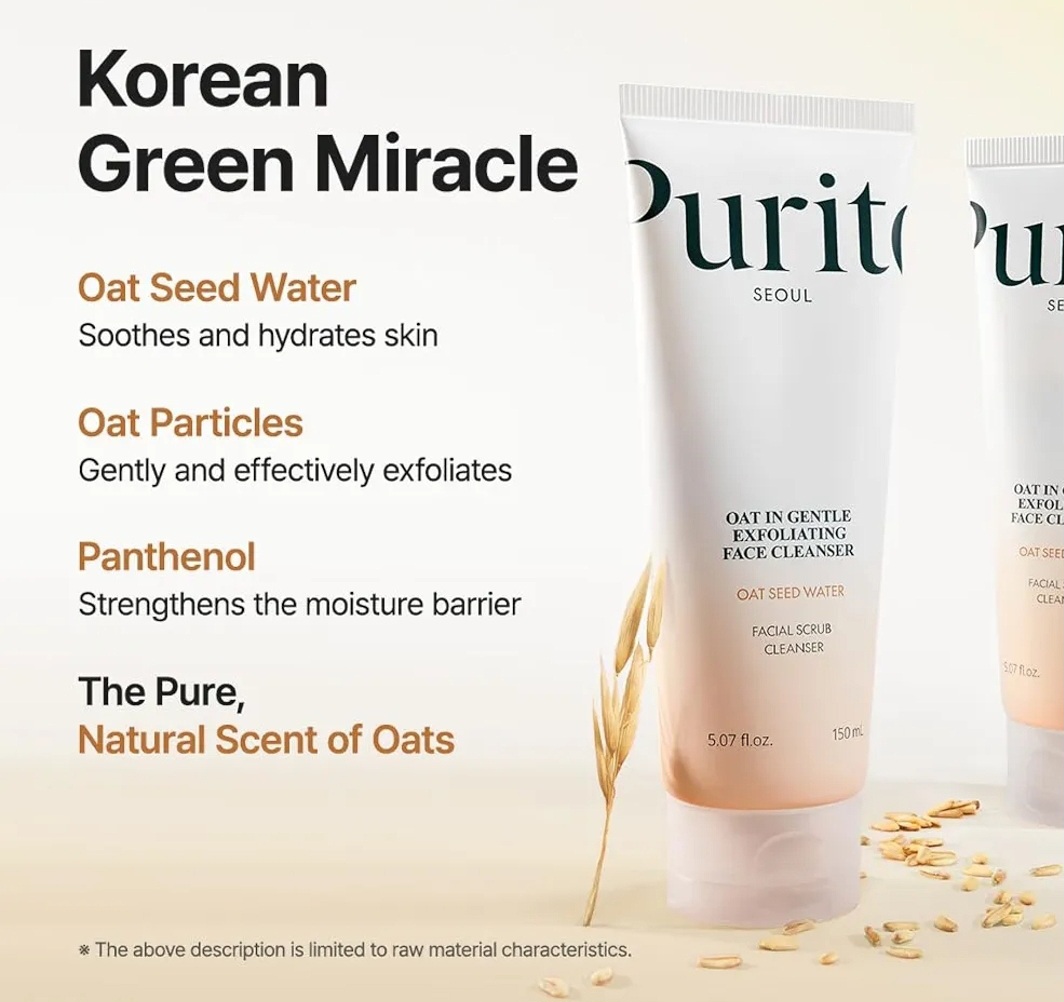 Purito Oat In Gentle Exfoliating Face Cleanser