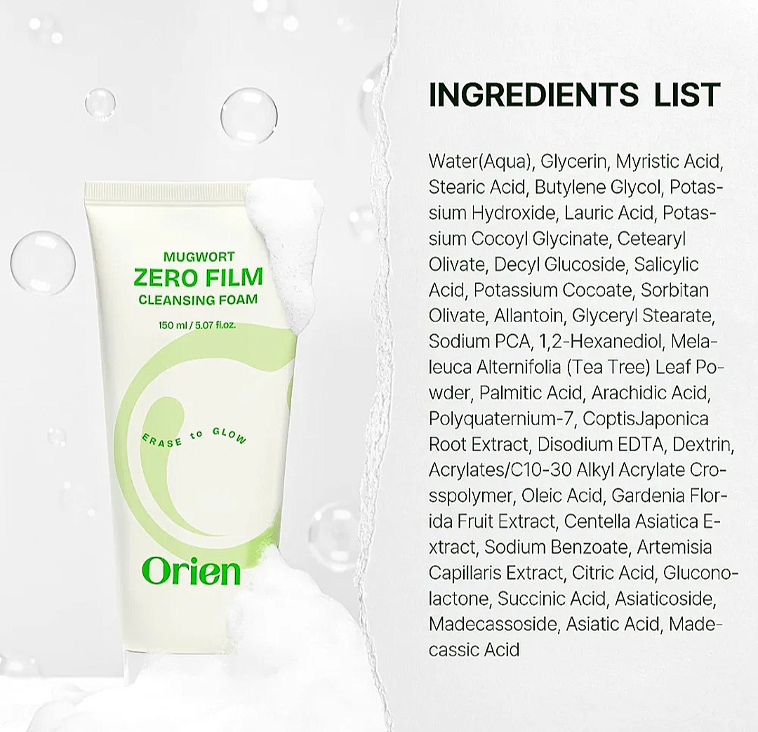 Orien Mugwort Zero Film Cleansing Foam 200ml