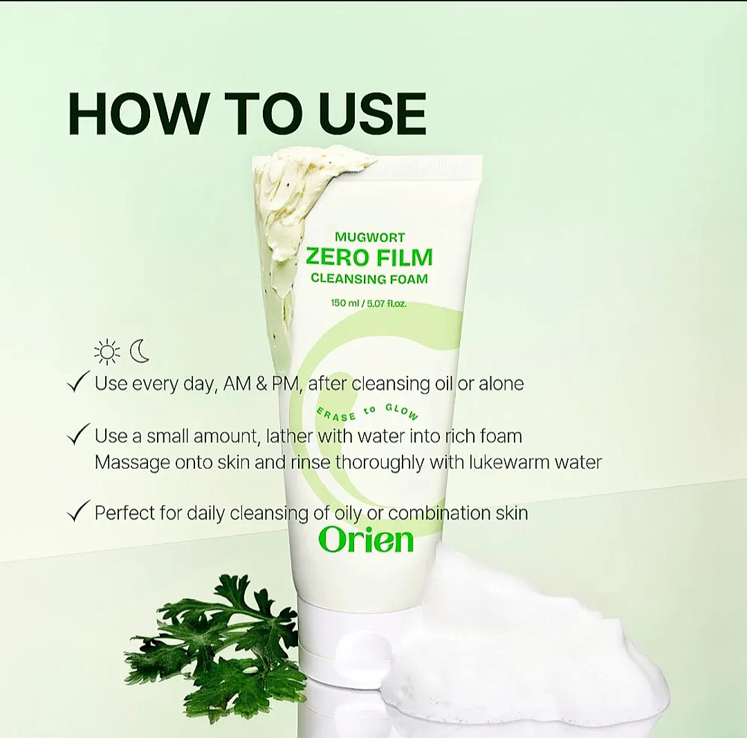 Orien Mugwort Zero Film Cleansing Foam 200ml