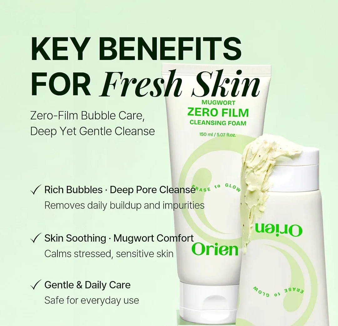 Orien Mugwort Zero Film Cleansing Foam 200ml