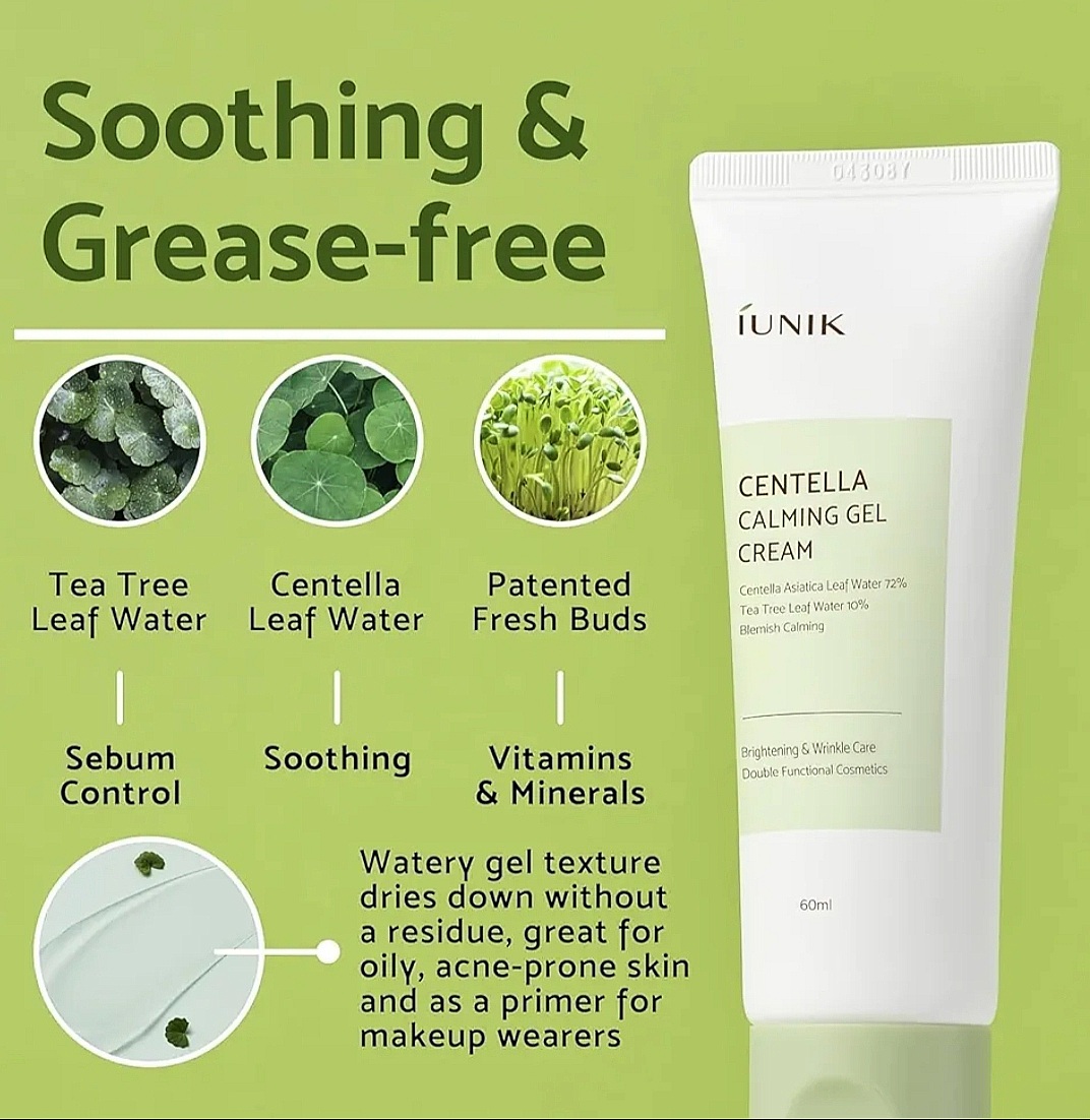ÍUNIK Centella Calming Gel Cream 60ml