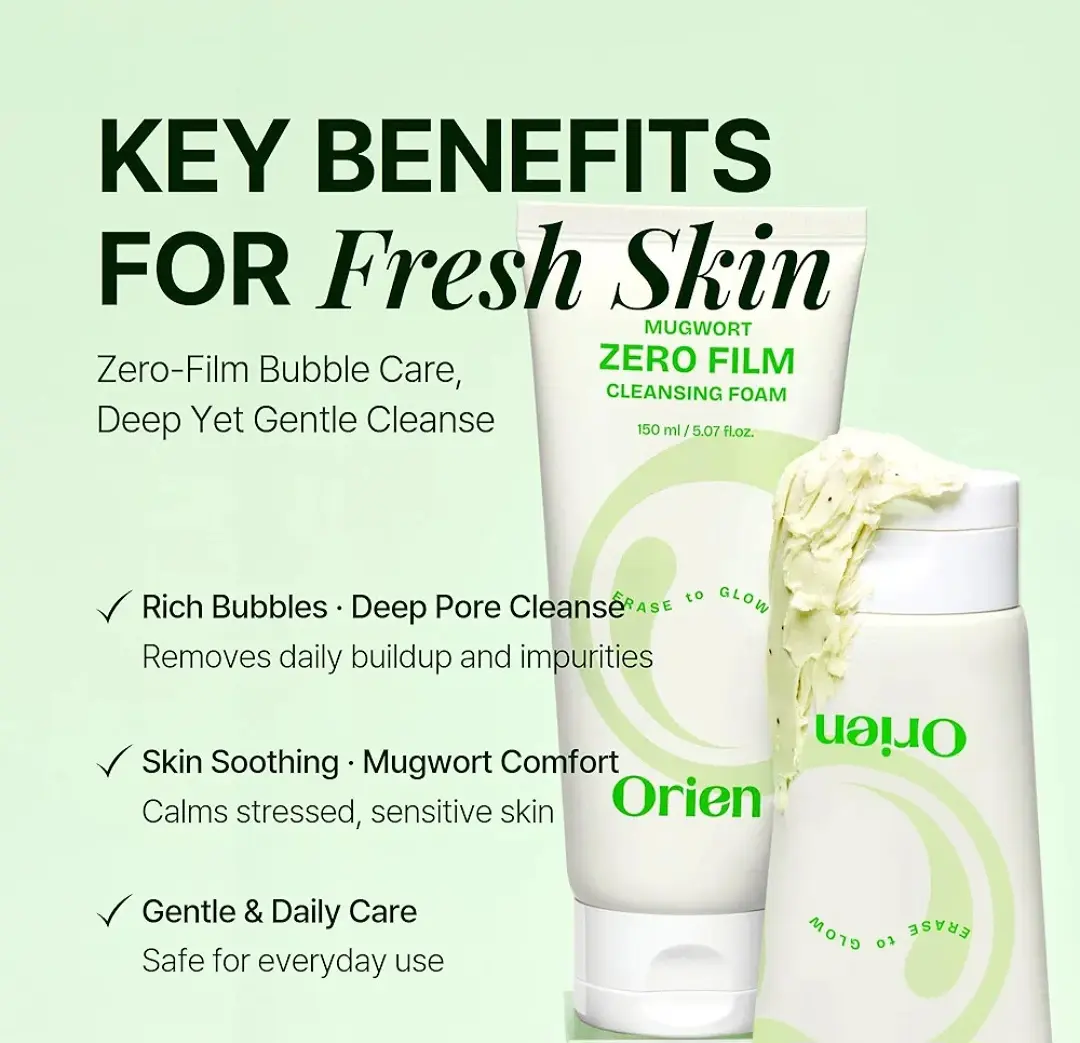 Orien Mugwort Zero Film Cleansing Foam 200ml